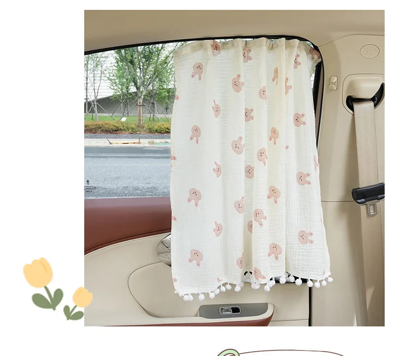 Cartoon Car Curtains Sunshade Side Car Sun Shade UV Protector
