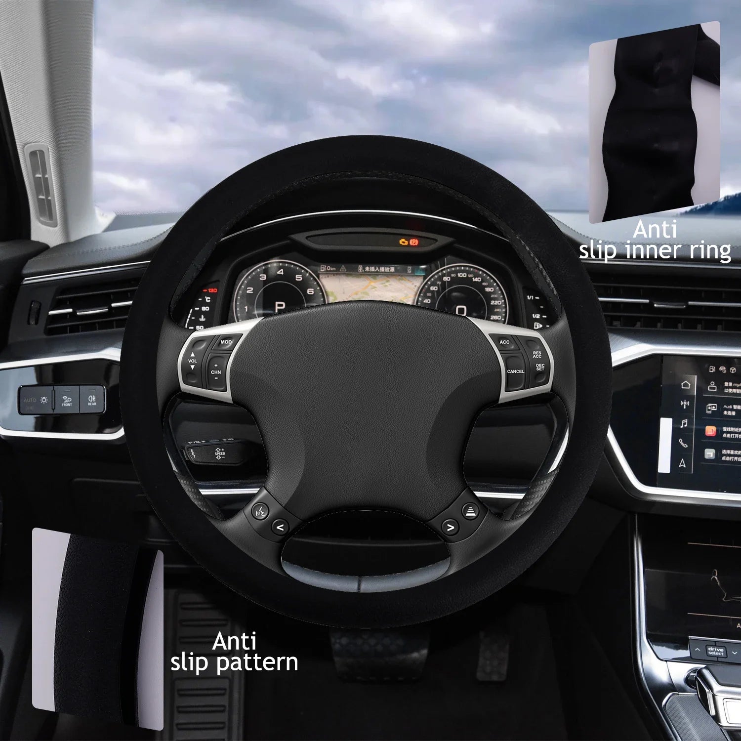 Car Steering Wheel Cover Universal Steering Wheel Cover Anti-Slip Comfort