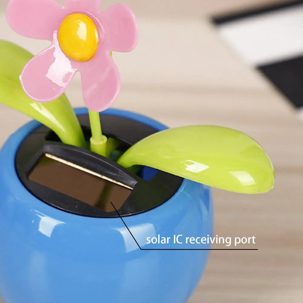Fashion Car Ornament Solar Powered Car Dashboard Ornament Decoration