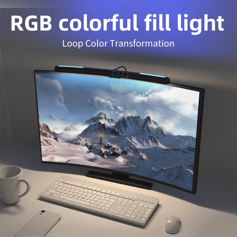 USB Stepless Dimming Screen Hanging LED Computer Monitor Light Bar Desk Lamp