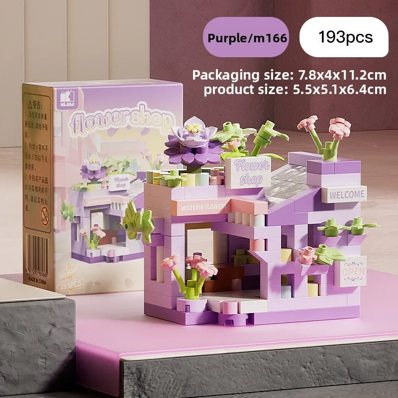 Christmas Gifts Micro Building Block Series Santa Claus Reindeer Puzzle Assembling Bricks Table Decoration Toys Kids