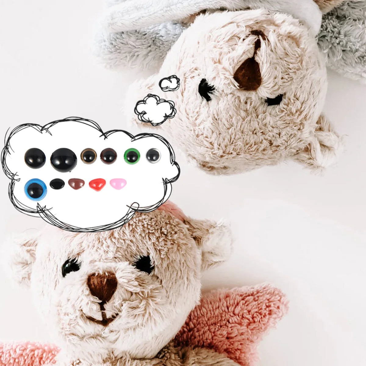 150/500 Pcs Doll Making Eyes Doll Making Safety Eyes Craft Supply