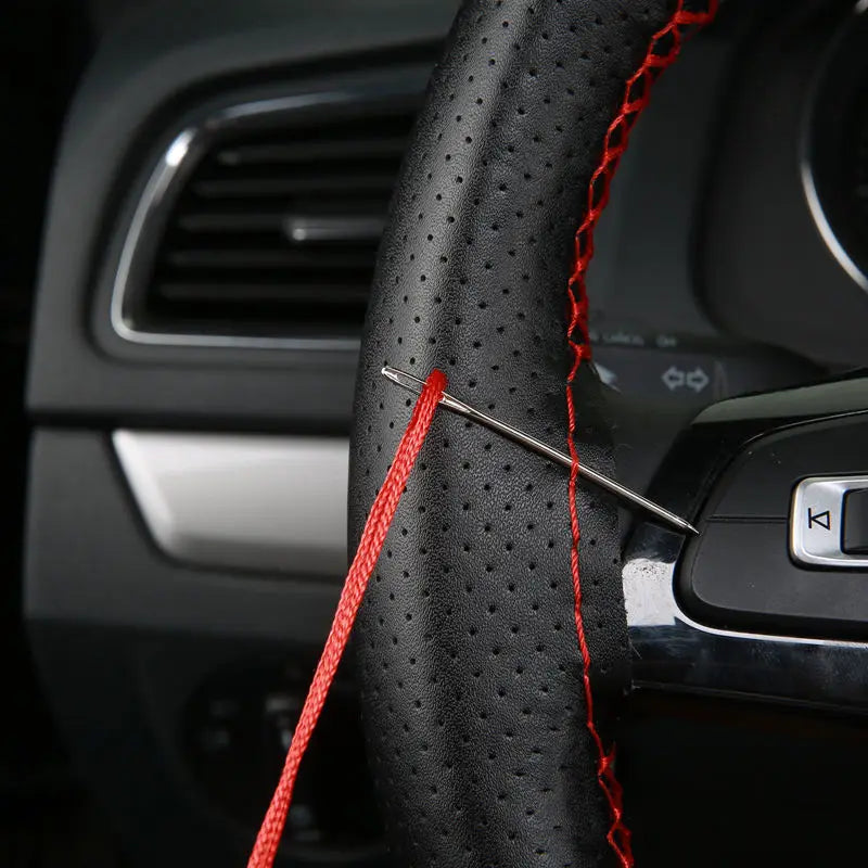 Car Steering Wheel Cover Needles Steering Wheel Cover Anti-Slip Comfort