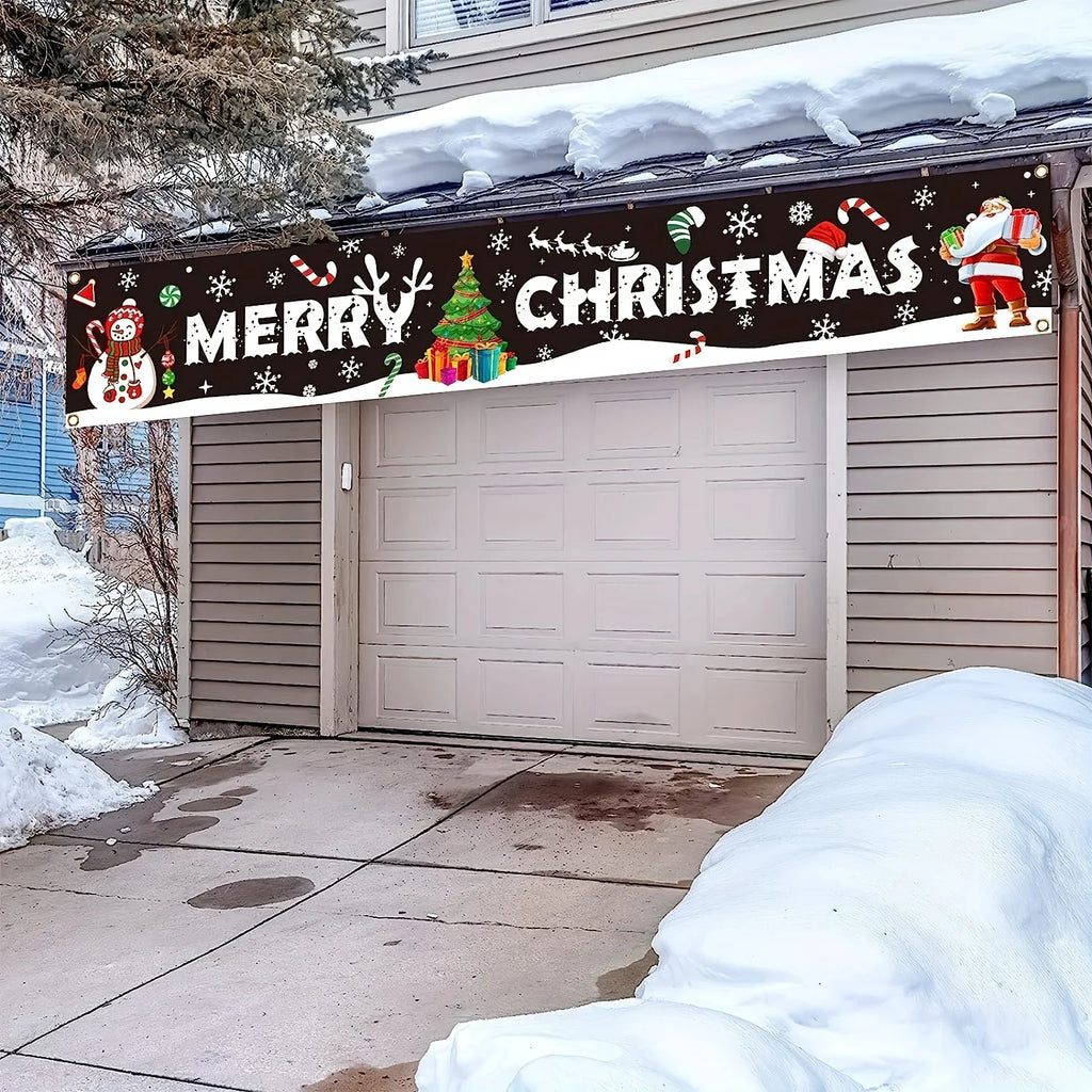 Christmas tree "Merry Christmas" banner, suitable for outdoor, indoor, courtyard, garden, porch and lawn home decoration