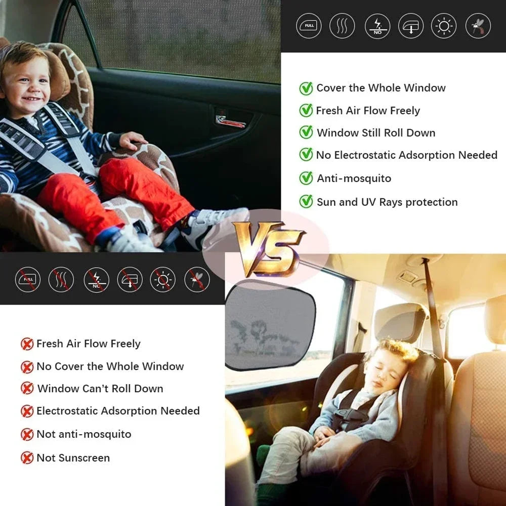 Car Window Shade Mesh 2 Car Sun Shade UV Protector