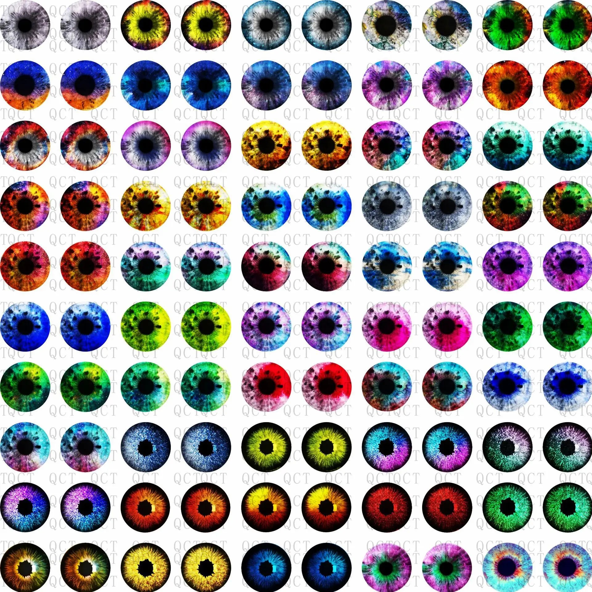 50Pcs 6/8/10/12mm Doll Glass Eye Doll Making Safety Eyes Craft Supply