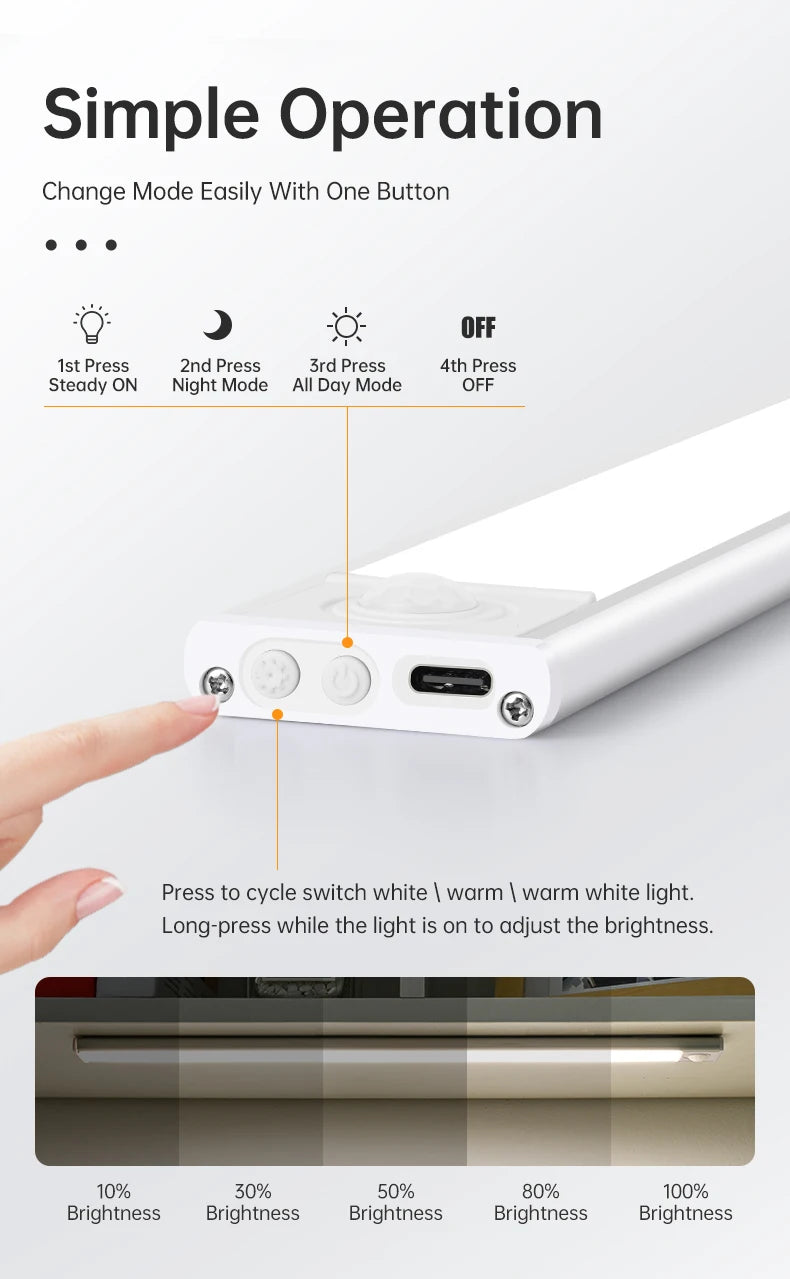 LED Motion Sensor Light Night Premium Quality Replacement Accessory