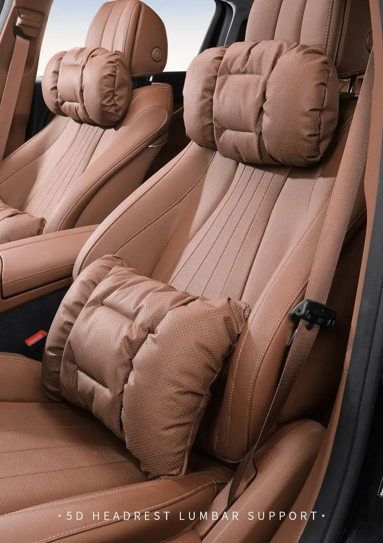 Memory Leather Car Headrest Neck Premium Quality Replacement Accessory