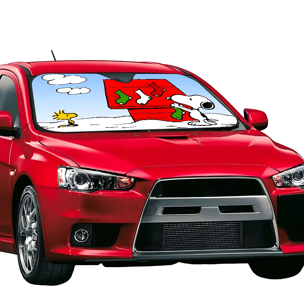 Snoopyes Cartoon Cute Car Sun Car Sun Shade UV Protector