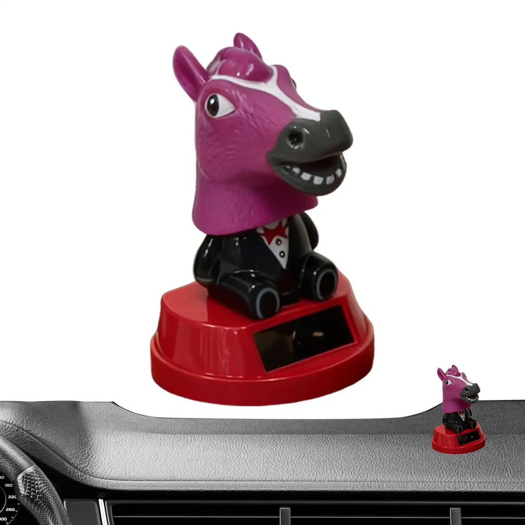 Car Ornament Solar Bobblehead Doll Car Dashboard Ornament Decoration