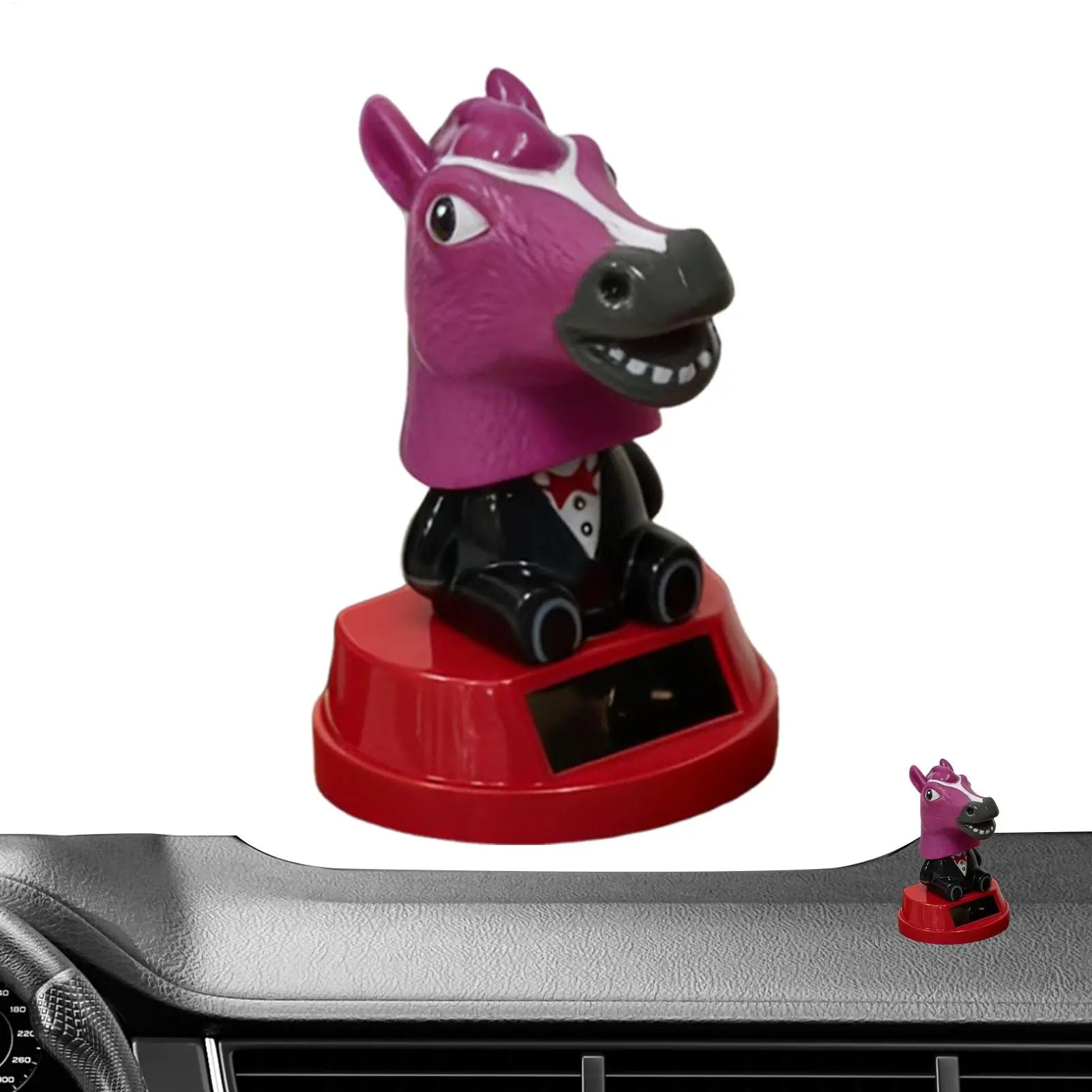 Car Ornament Solar Bobblehead Doll Car Dashboard Ornament Decoration