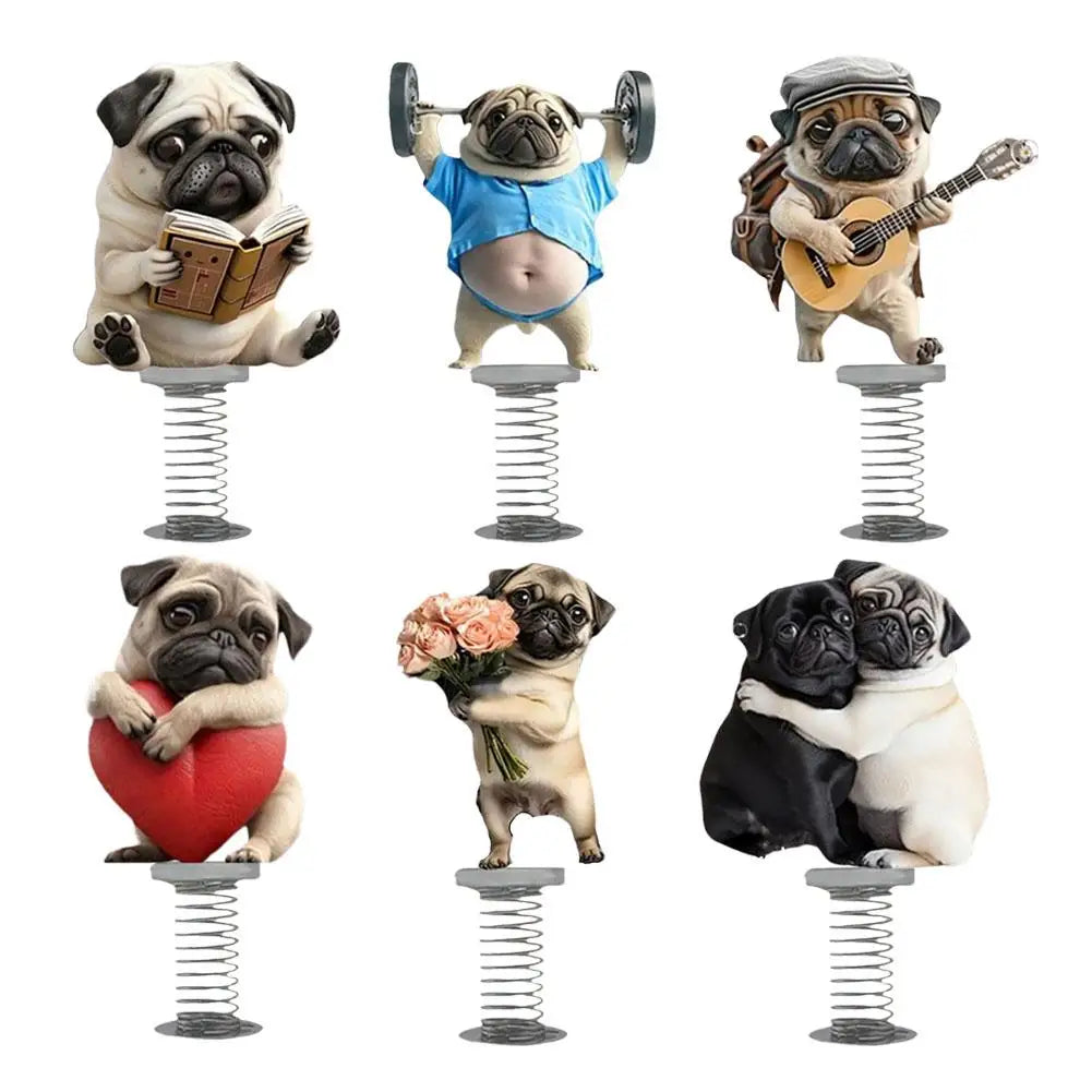 Lovely Dog Acrylic Spring Shaking Car Dashboard Ornament Decoration