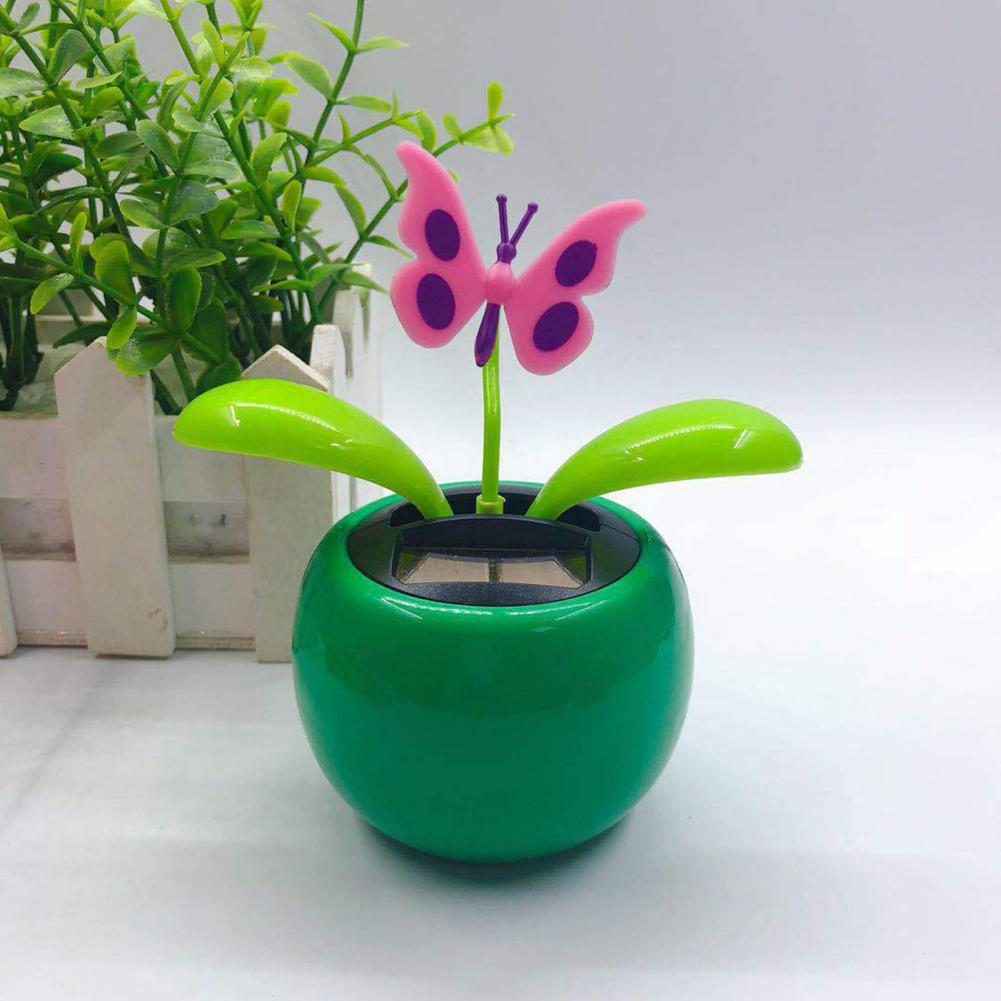 Fashion Car Ornament Solar Powered Car Dashboard Ornament Decoration