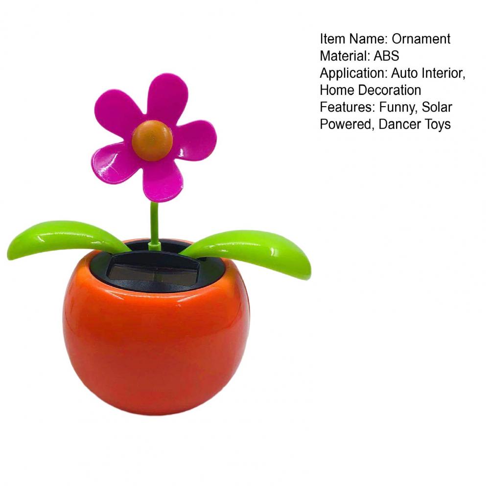 Fashion Car Ornament Solar Powered Car Dashboard Ornament Decoration