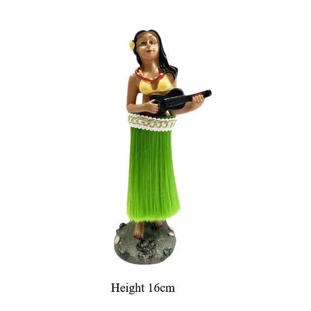 Hawaiian Dashboard Doll with Guitar Car Dashboard Ornament Decoration
