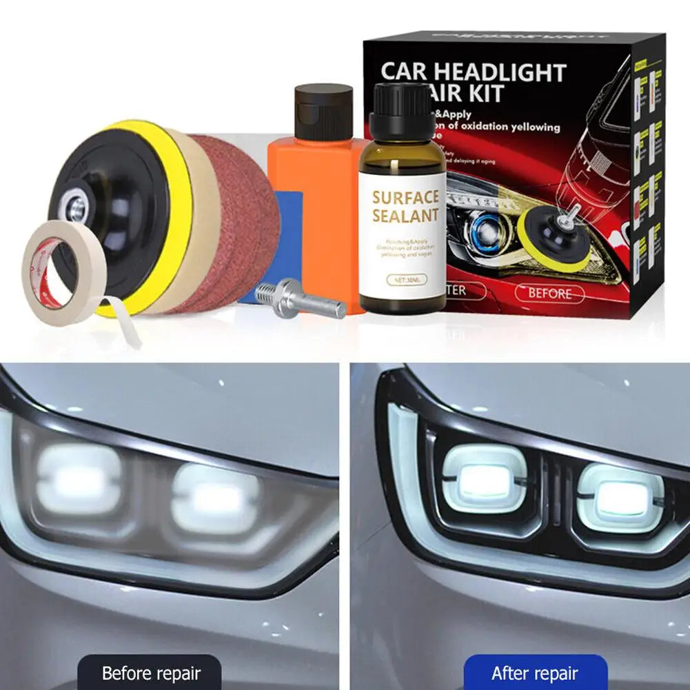 Car Headlights Restoration Kit Chemical Premium Quality Replacement Accessory