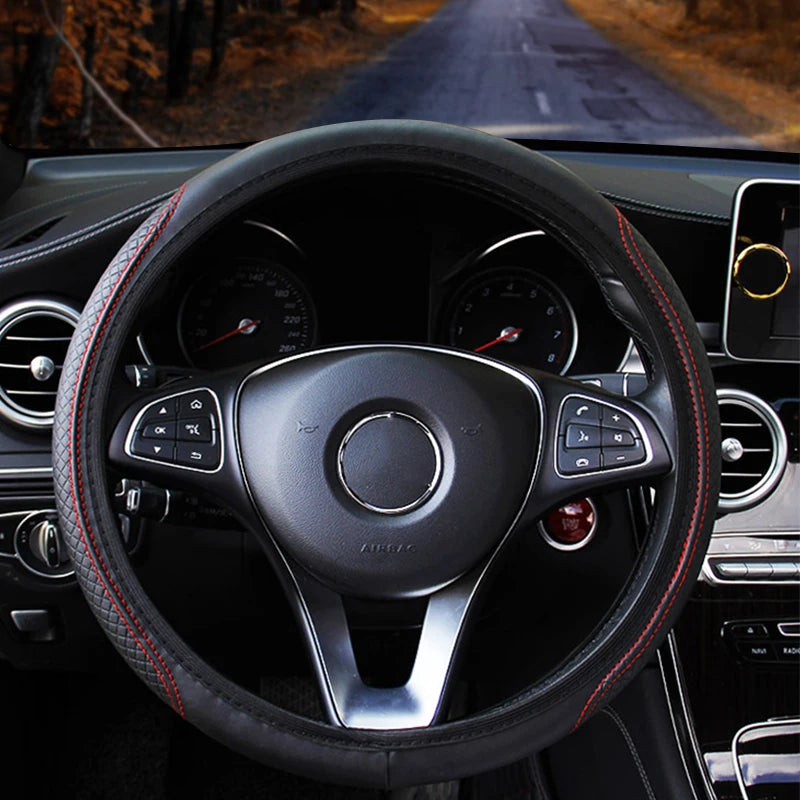 Full-Wrapped Car Steering Wheel Cover Steering Wheel Cover Anti-Slip Comfort