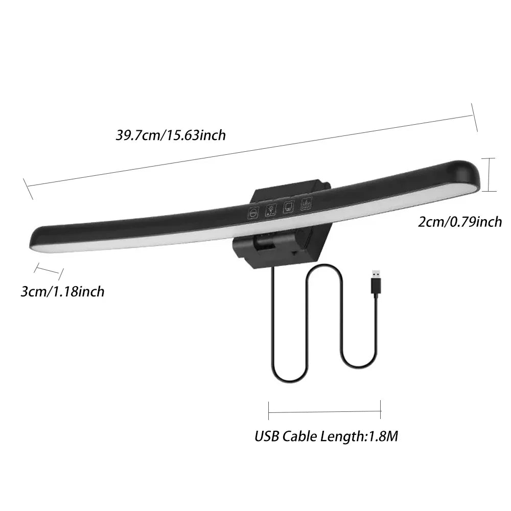 Monitor Light Bar Curved, RGB LED Computer Monitor Light Bar Desk Lamp