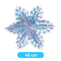 Christmas Iridescent Honeycomb Ball Hanging Ornaments Paper Fan Snowflake Garlands Iridescent Balls for Wedding Birthday Xmas