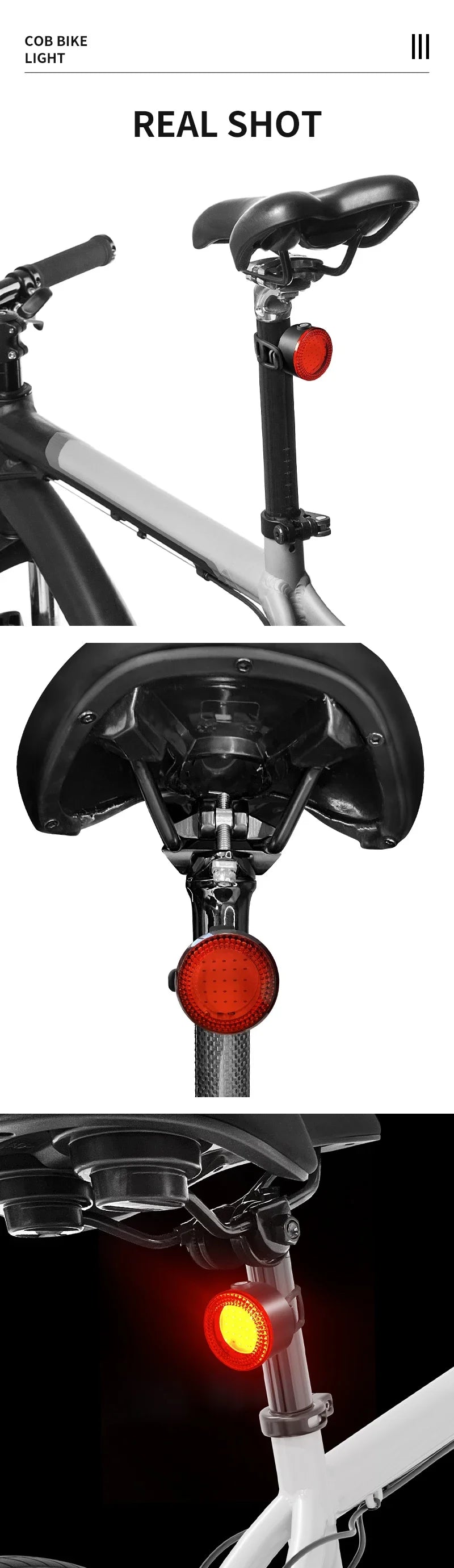 BUCKLOS Cycling Lights COB Bicycle Premium Quality Replacement Accessory