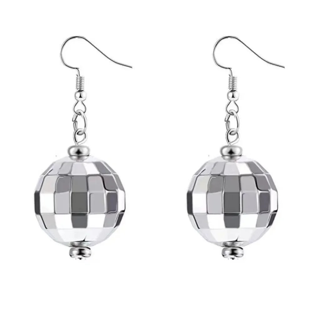 Stylish Retro Disco Ball Pendant Earrings - Exquisite, Creative, Festival Party Gift Jewelry