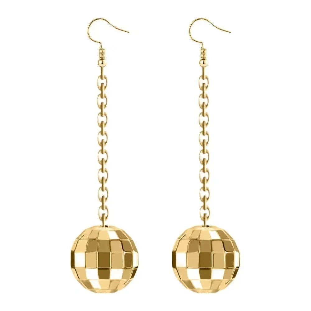 Stylish Retro Disco Ball Pendant Earrings - Exquisite, Creative, Festival Party Gift Jewelry