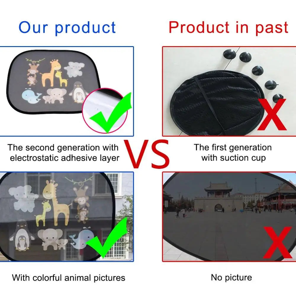 Car SunShade Side Window Cartoon Car Sun Shade UV Protector