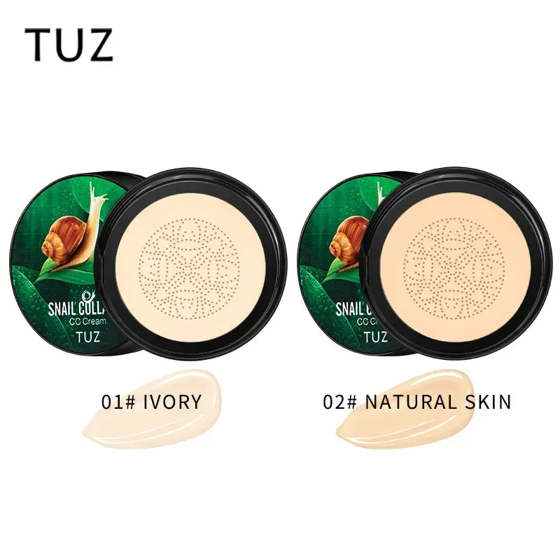 Snail Collagen BB Cream Mushroom Head Air Cushion CC Cream Matte Concealer Full Coverage Acne Scars Dark Circles Cosmetics