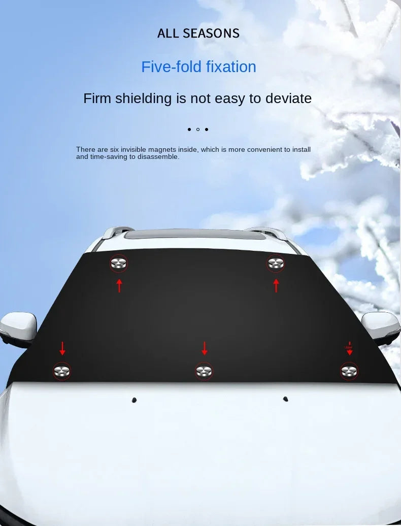 Car Magnetic Snow Shield Winter Car Sun Shade UV Protector