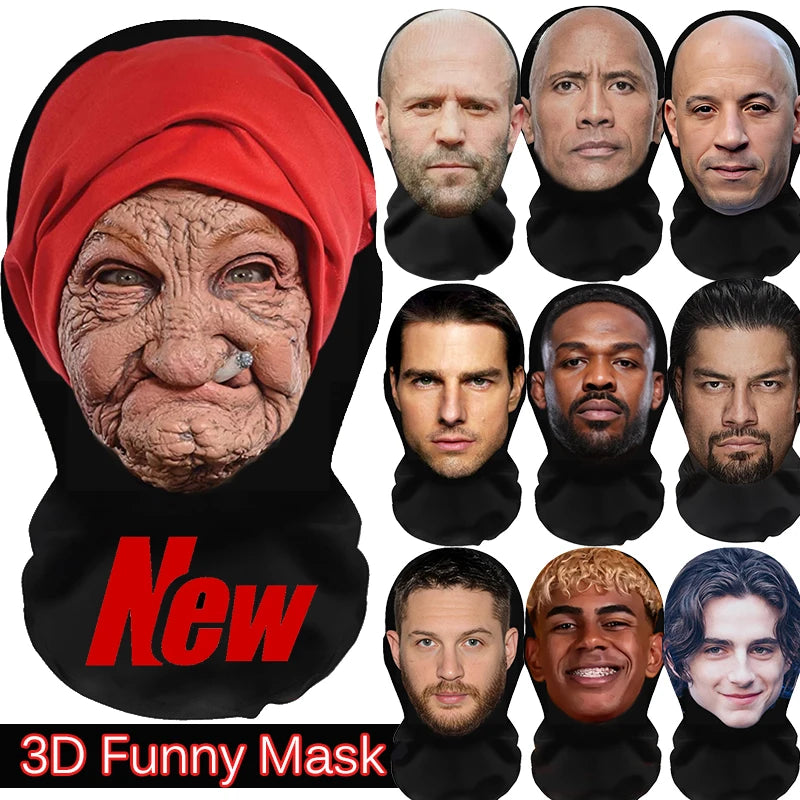 2026 NEW Halloween Mask for Cosplay Role Play Celebrity Costumes Dress Up Celebrity Realistic Face Masks Balaclava Headgear