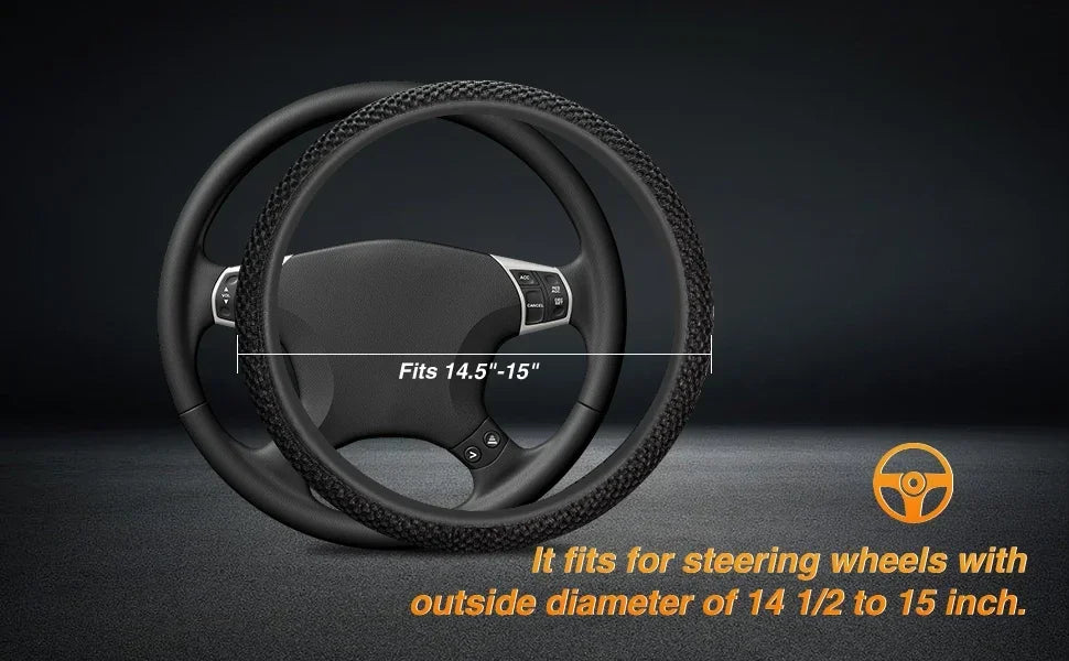 Elastic Steering Wheel Cover, Warm Steering Wheel Cover Anti-Slip Comfort