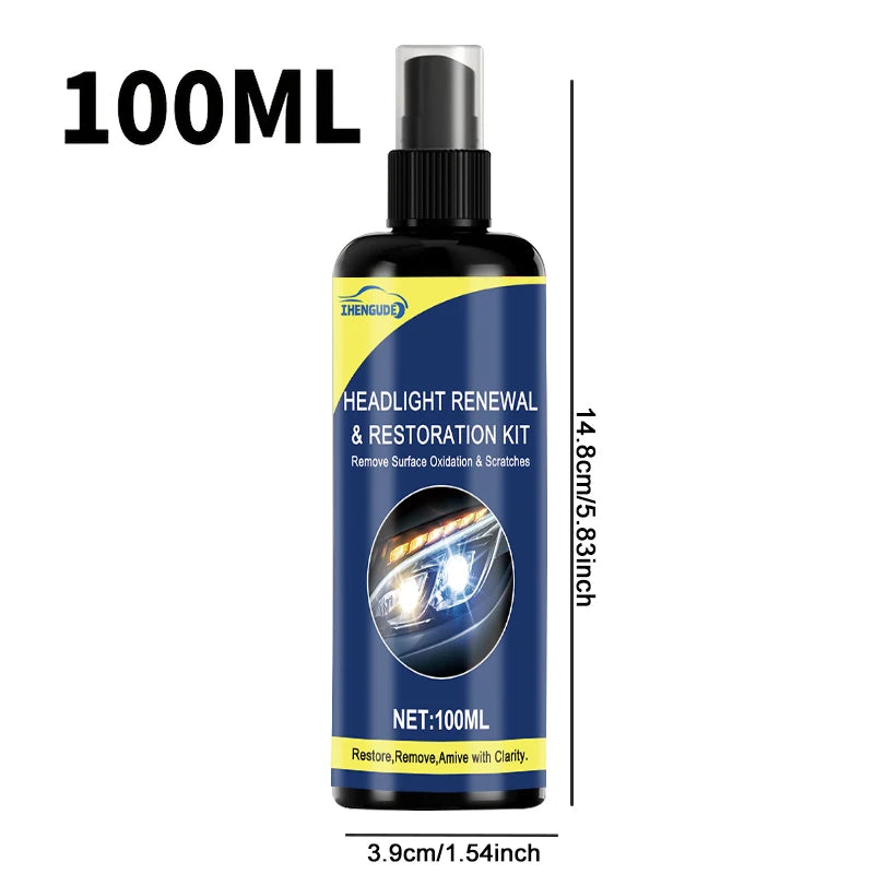 100ml Ceramic Headlight Restoration Spray Premium Quality Replacement Accessory