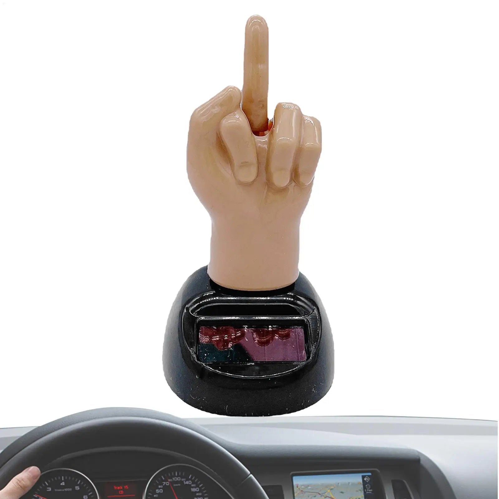 Creative Finger Solar Powered Shaking Car Dashboard Ornament Decoration