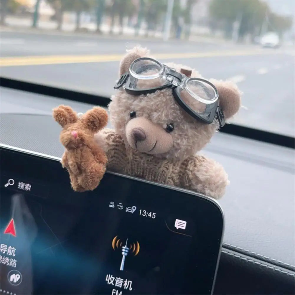 Car Decoration Interior Bear Screen Car Dashboard Ornament Decoration