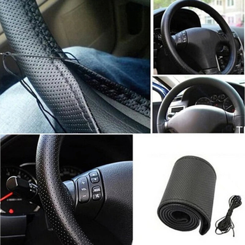Car Steering Wheel Cover Needles Steering Wheel Cover Anti-Slip Comfort