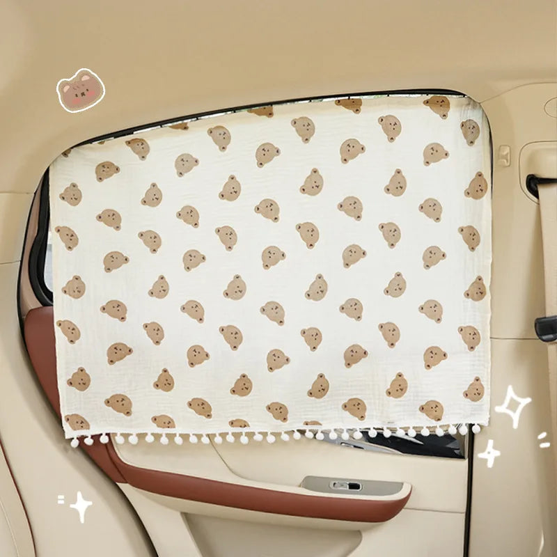 Cartoon Car Curtains Sunshade Side Car Sun Shade UV Protector