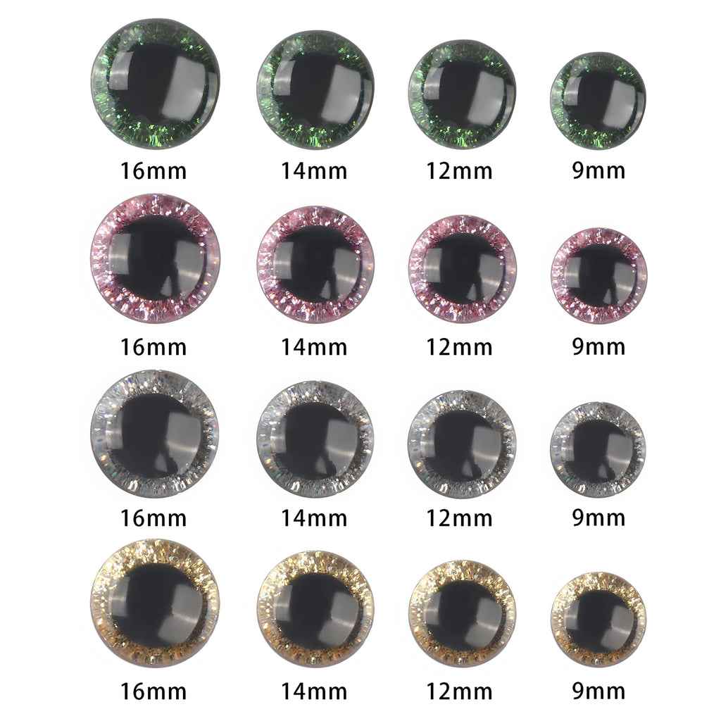20Sets Plastic Multicolor Eye Sequins Doll Making Safety Eyes Craft Supply