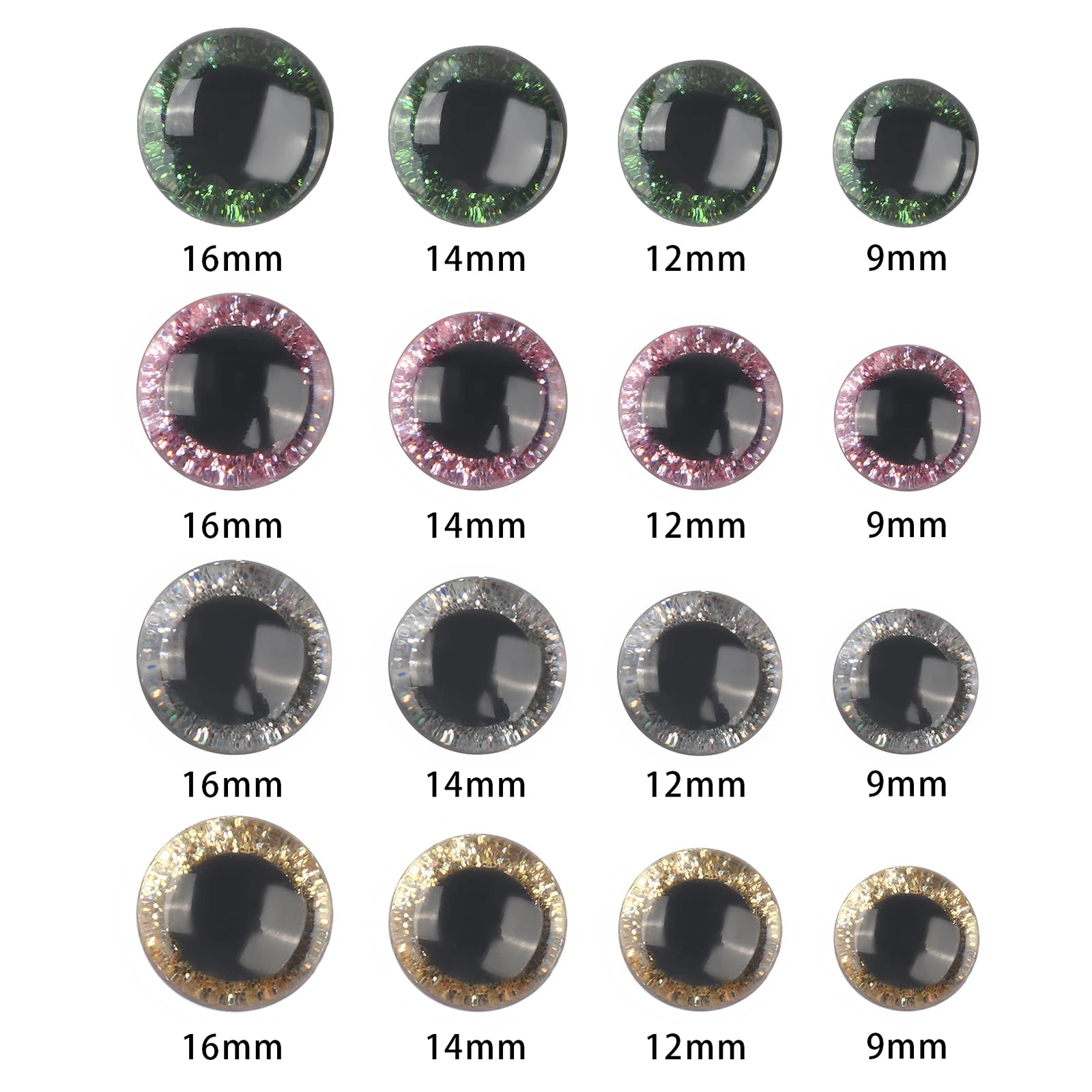 20Sets Plastic Multicolor Eye Sequins Doll Making Safety Eyes Craft Supply