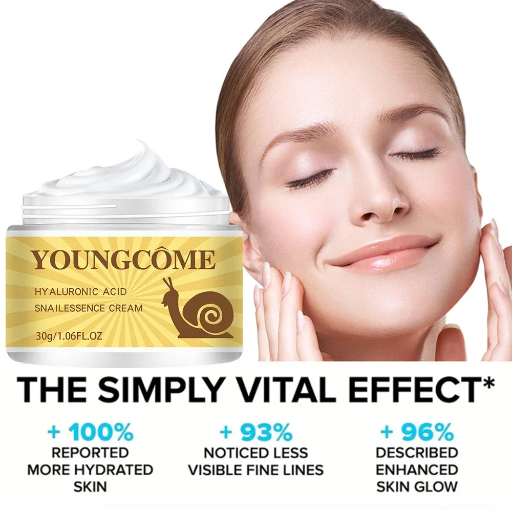 Snail Hyaluronic Acid Essence Cream Deeply Nourishes Skin Improve Roughness Tighten Skin Repair Damaged Skin Smooth wrinkles
