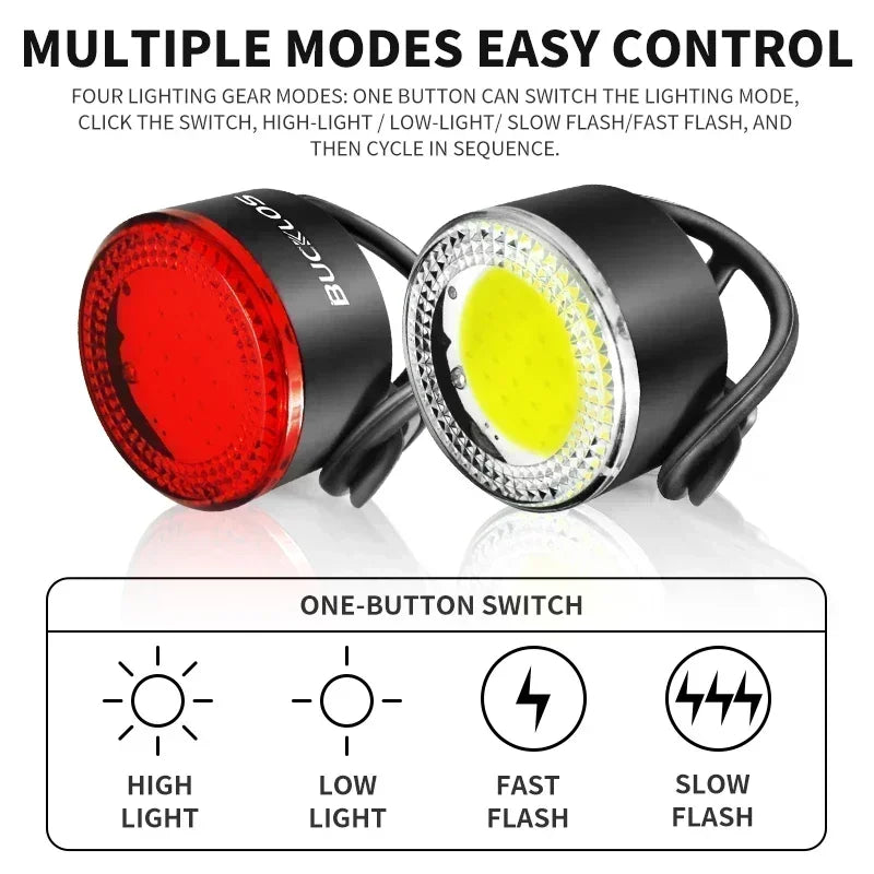 BUCKLOS COB Bike Taillights Headlight Premium Quality Replacement Accessory