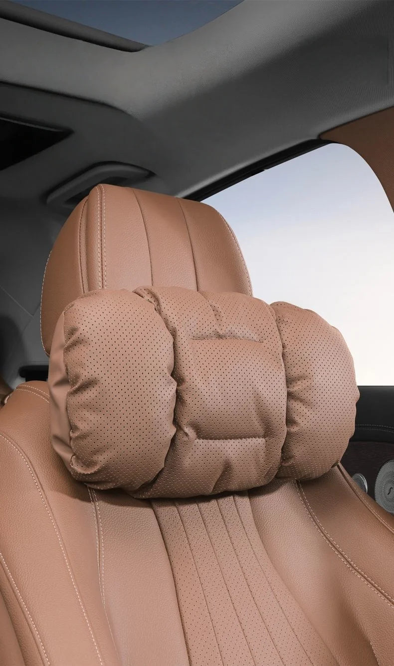 Memory Leather Car Headrest Neck Premium Quality Replacement Accessory