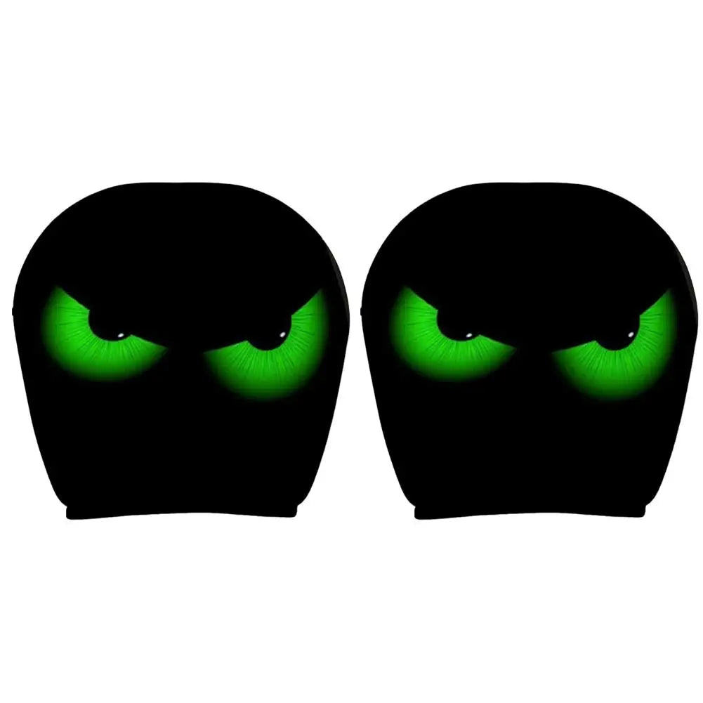 2X Funny Car Headrest Covers, Cartoon Eyes Car Seat Head Rest Protector Auto Front Seat Rest Decoration