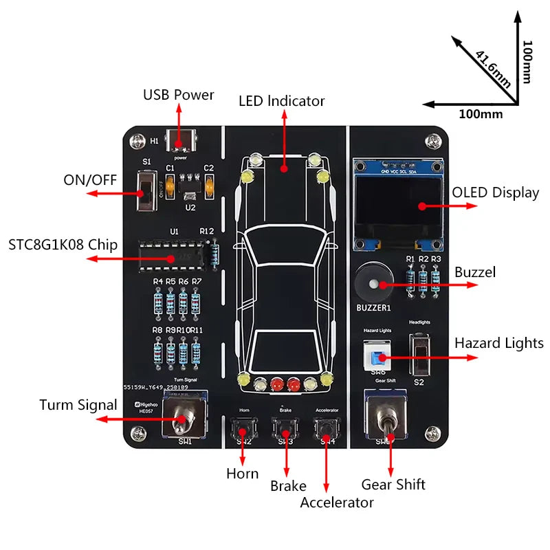 DIY Car Driving Simulation Soldering Premium Quality Replacement Accessory