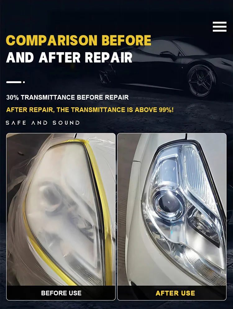 Car Headlight Liquid Polymer Polisher Premium Quality Replacement Accessory