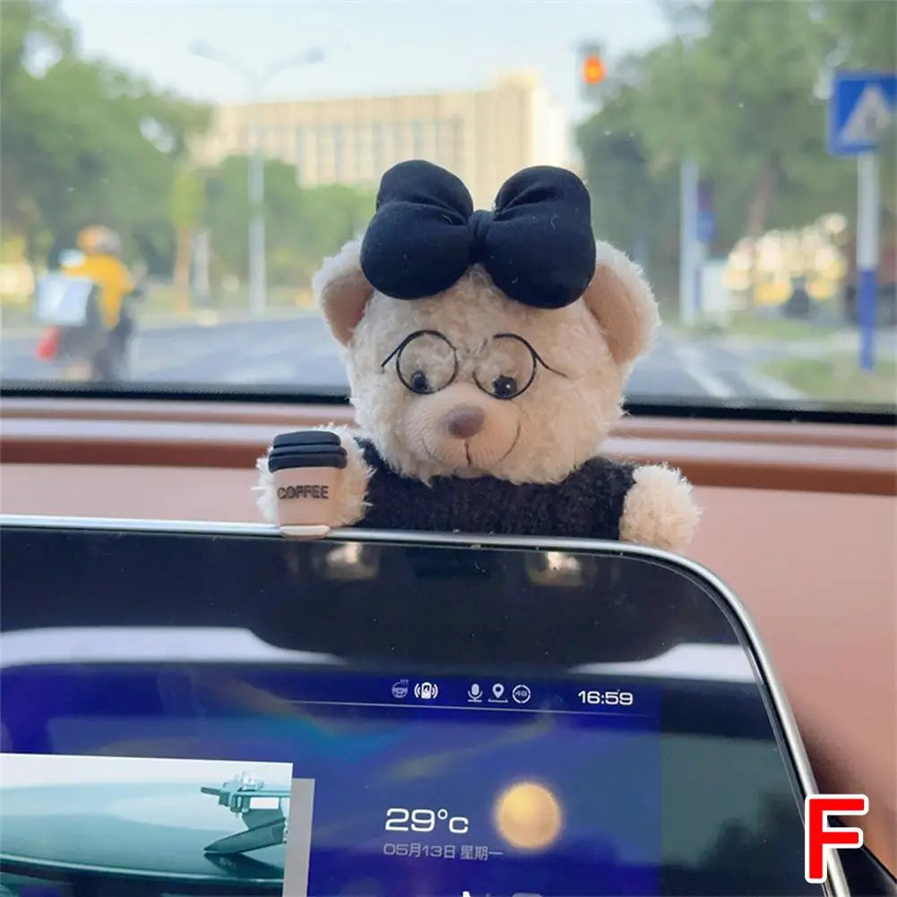 Car Decoration Interior Bear Screen Car Dashboard Ornament Decoration