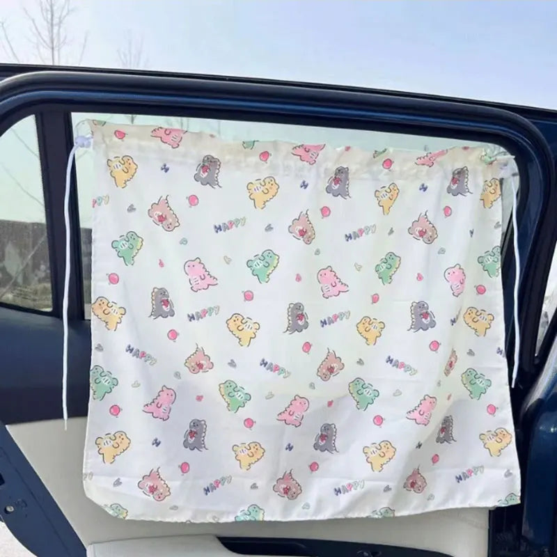 Suction Cup Curtain In The Car Sun Shade UV Protector