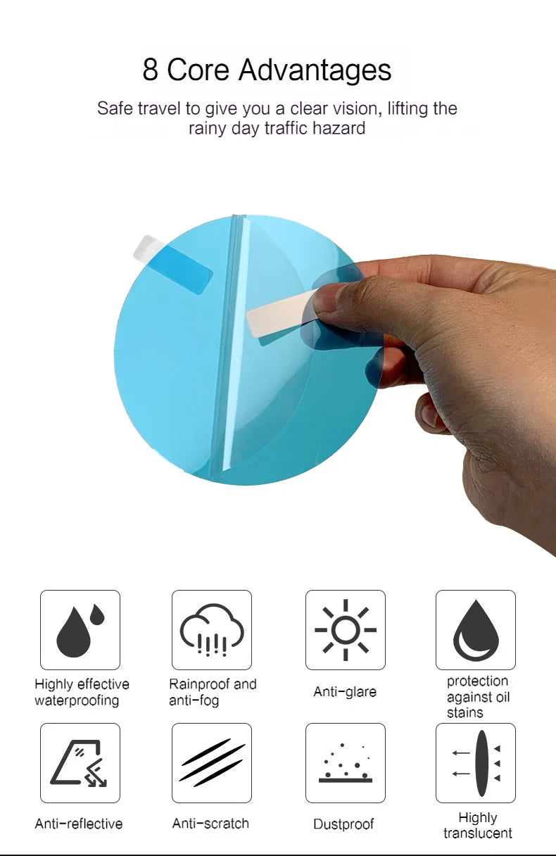 Car Rainproof Film 2 Auto Premium Quality Replacement Accessory