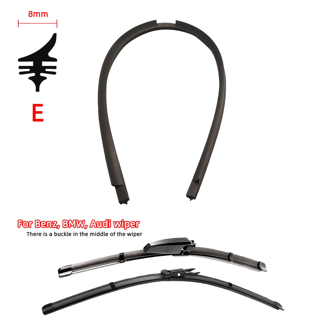 Car Wiper Rubber Strips Refill Premium Quality Replacement Accessory