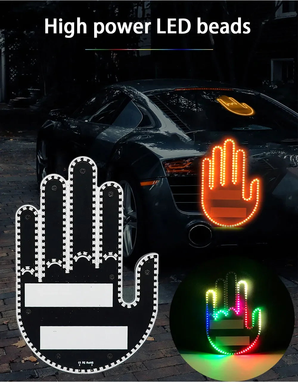 Car Finger Light With Remote Premium Quality Replacement Accessory