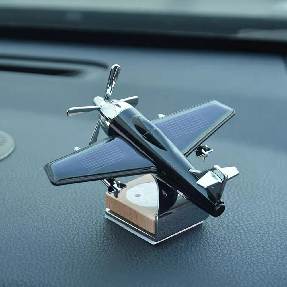 Car interior accessories solar airplane Car Dashboard Ornament Decoration